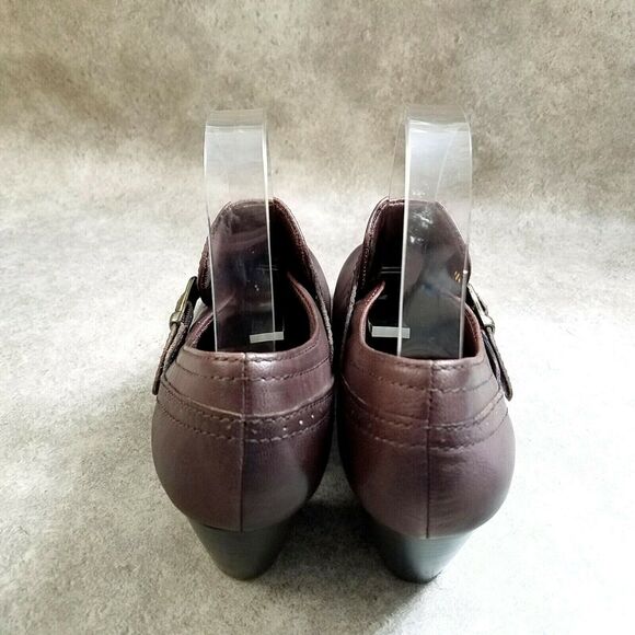 Bare Traps Womens Haydon Size 8 Brown Slip On Clogs 2.5" Heel Ankle Booties - Picture 5 of 9